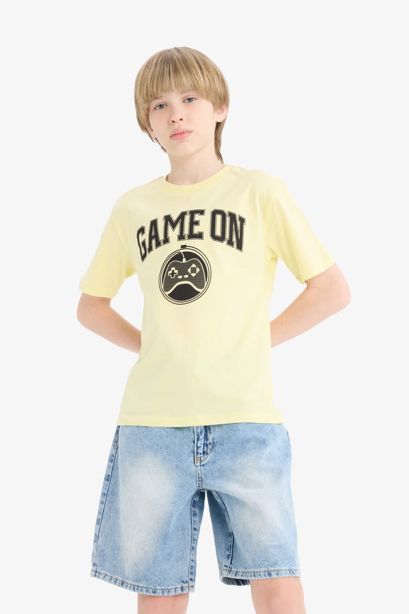 ديفاكتو تيشيرت نص كم قصة عادية برقبة مستديرة - Image 4