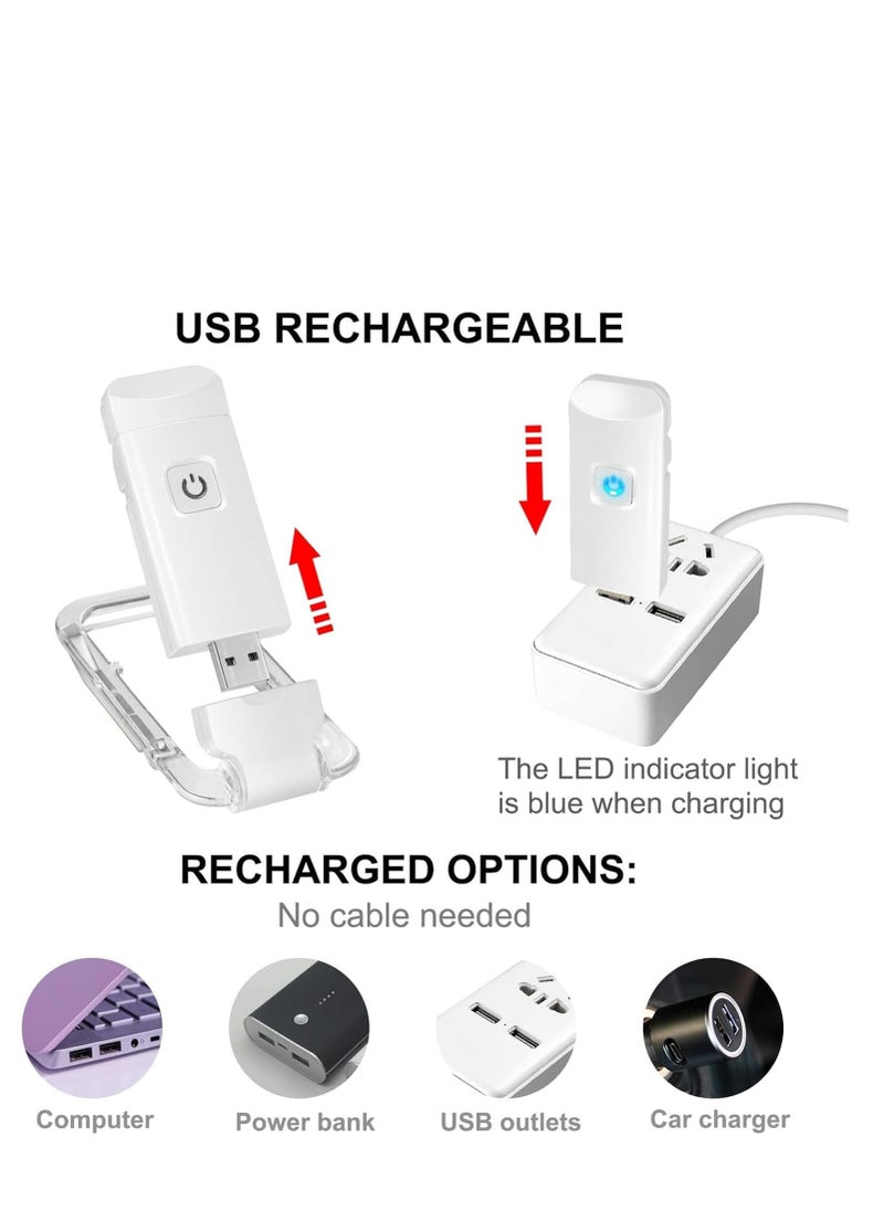Najwa Book Reading Light,Warm White light for reading in Bed,Brightness Adjustable Eye-Protection, LED Clip on Book Lights, Portable Bookmark Light for book  - Image 2