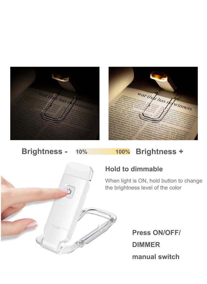 Najwa Book Reading Light,Warm White light for reading in Bed,Brightness Adjustable Eye-Protection, LED Clip on Book Lights, Portable Bookmark Light for book  - Image 3