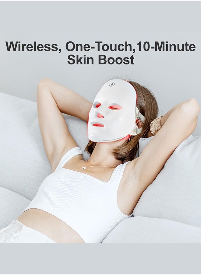 Generic - Led Light Therapy Mask, 7 Color Led Face Mask Light Therapy, Face Light therapy Device, Red Light Therapy, Adapt All Skin, Diminish Spots, Remove Wrinkles, Red light face mask - Image 1