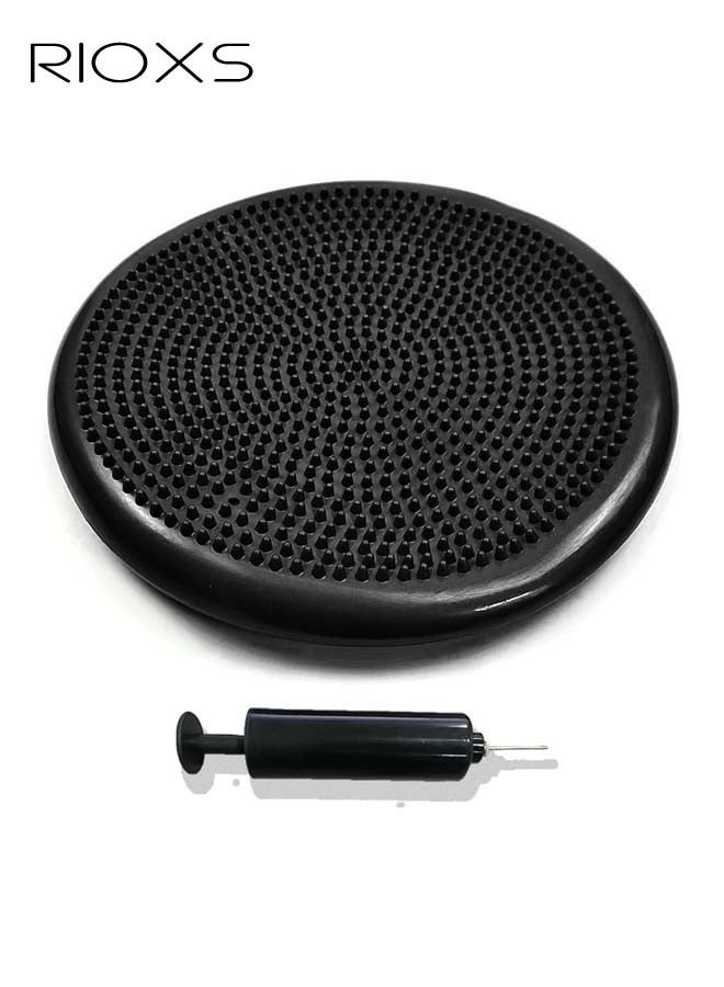 Yoga Balance Mat Massage MatInflatable Air Stabilisation Swing Mat with Pump Burst Proof Inflatable Sports Fitness Core Balance Mat for Better Seating Therapy Sensory Cushion
