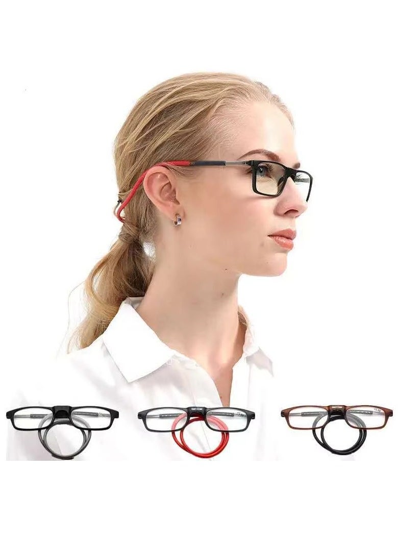 Portable Magnetic Reading Glasses for Unisex Reading Glasses with Magnet Hang on Neck, Presbyopia Glasses, Comes with a special eyeglasses case and a free cotton handkerchief, Exclusive from Seller INFINITY-HANDMADE Only - pzsku/Z0381CCE8011CE6E05EA1Z/45/_/1738539866/4e3d7519-5907-4a9b-a8a9-add970d9e8ab