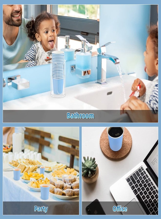 VITVITI 30 PACK Bathroom Mouthwash Cups, Disposable 3.7 OZ Coffee Paper Cup, Small Cup for Mouth Wash/Hot Cold Beverages Liquid/Tea, Blue - Image 4