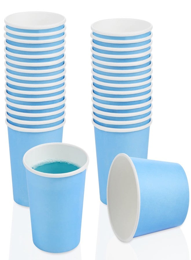 VITVITI 30 PACK Bathroom Mouthwash Cups, Disposable 3.7 OZ Coffee Paper Cup, Small Cup for Mouth Wash/Hot Cold Beverages Liquid/Tea, Blue - Image 1
