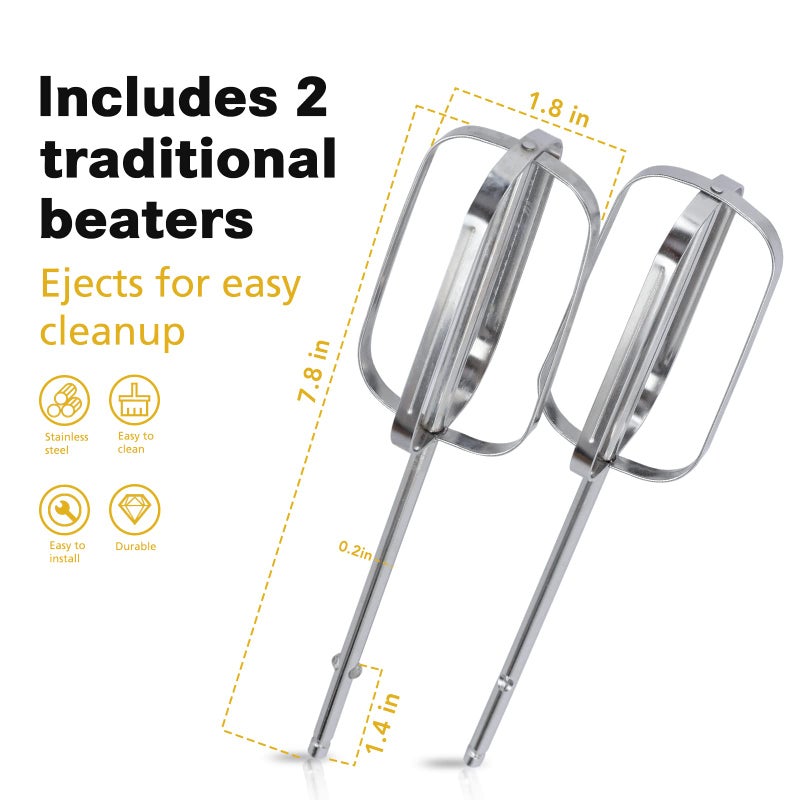 yianteng Hand Mixer Attachments - Compatible Beaters for Hamilton Beach 62682RZ, 62692, 62695V, 64699 Mixers - Replacement Parts for Hamilton Beach Hand Mixers - Image 2