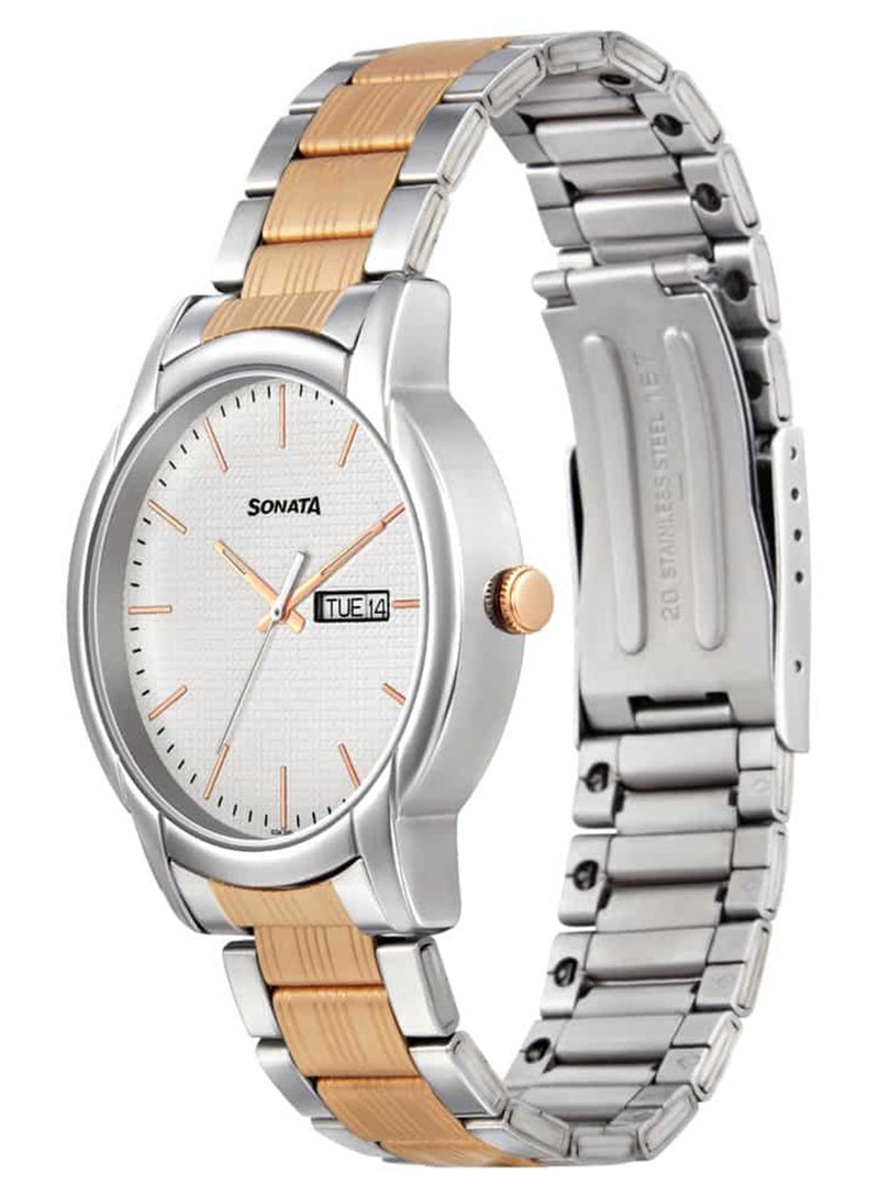 سوناتا ساعة يد رجالية معدنية دائرية بعقارب  - . مم - Image 2