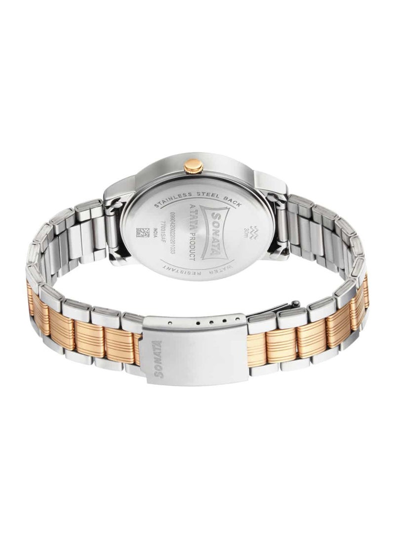 سوناتا ساعة يد رجالية معدنية دائرية بعقارب  - . مم - Image 4