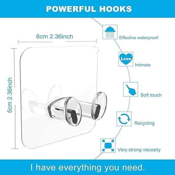 Abhaymart Adhesive Hook Multifunctional Power Plugs Socket Holder Free Punching Adhesive Hook Power Stickers Wall Mounted Transparent Wall Plug Hook for Keys Towel Kitchen Plug Hook15 - Image 5