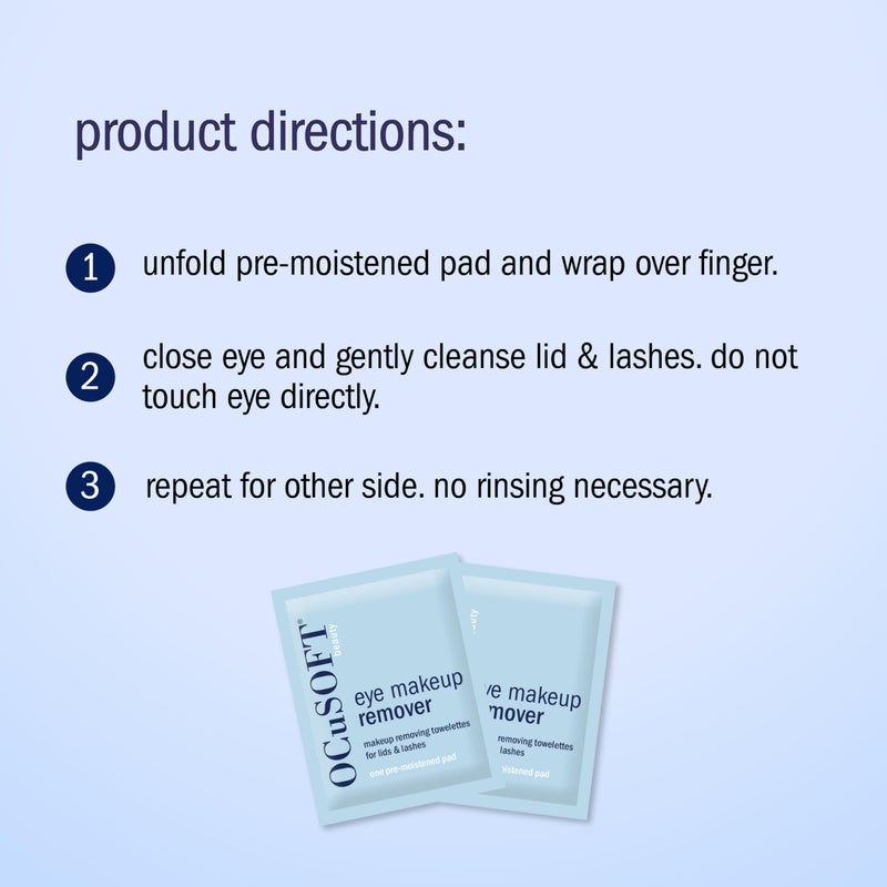 OCuSOFT Beauty Eye Makeup Remover, Individually Wrapped Makeup Removing Towelettes for the Face, Lids and Lashes, 36 Count - Image 4