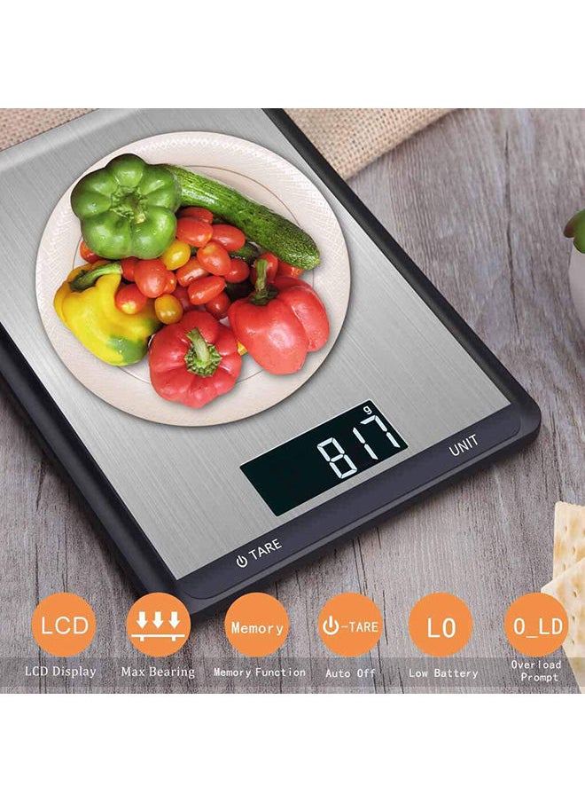 NIBEMINENT - LCD Food Diet Scale Measuring Tool Grey - Image 1