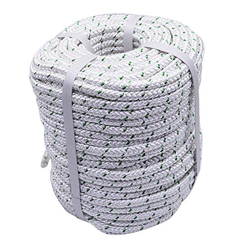 TINVHY 3/8 Inch x 200 Feet 4800Lbs Braided Polyester Rope Breaking Strength Strong Pulling Rope for Tree Work Camping Swing - Image 1
