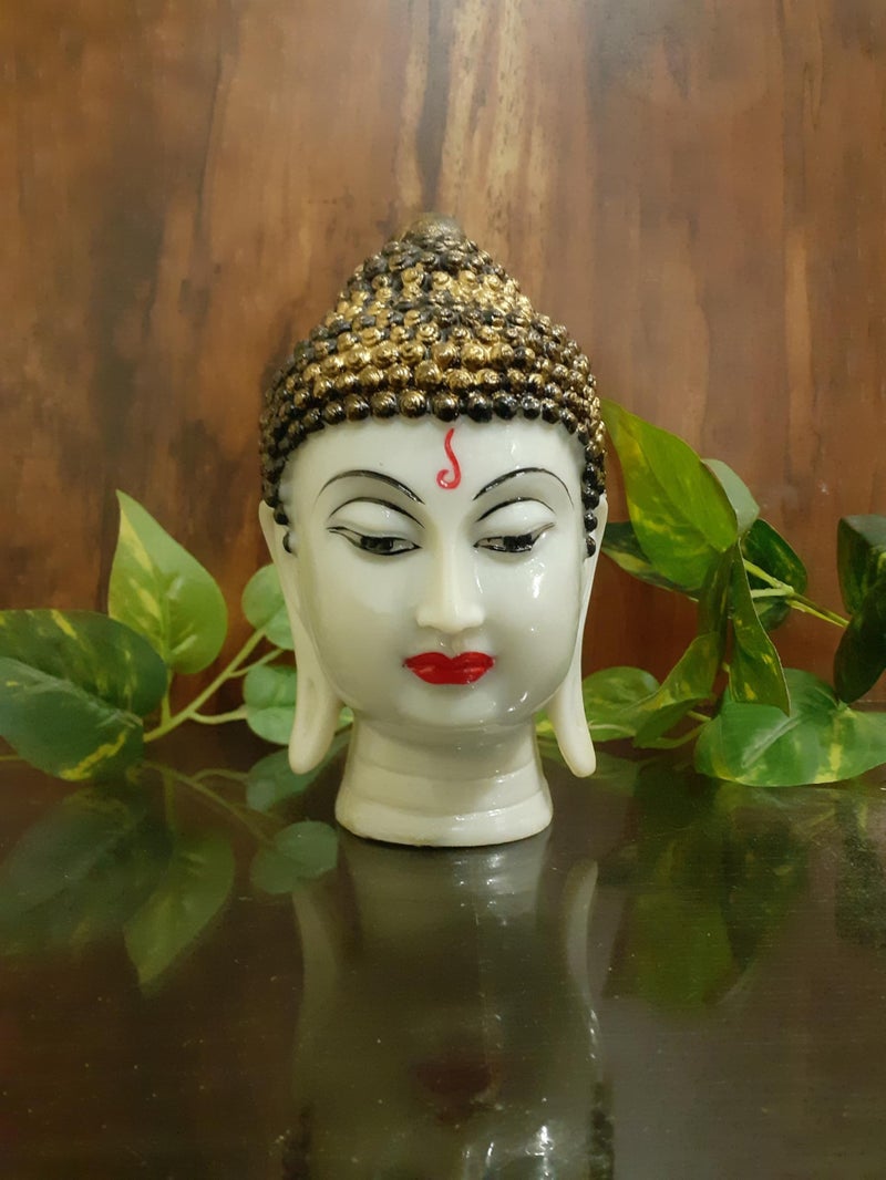 AFTERSTITCH Buddha Face Statues for Living Room Buddha Idols for Home Decoration Big Size Murti of Lord Gautam Buddh Showpiece Garden Fountain Decorative Items Figurine Door Entrance Gift - Image 1