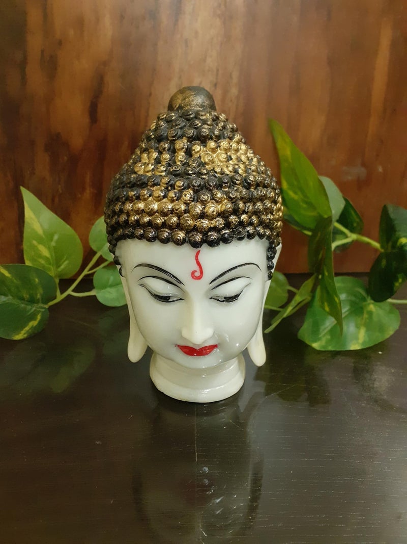 AFTERSTITCH Buddha Face Statues for Living Room Buddha Idols for Home Decoration Big Size Murti of Lord Gautam Buddh Showpiece Garden Fountain Decorative Items Figurine Door Entrance Gift - Image 2