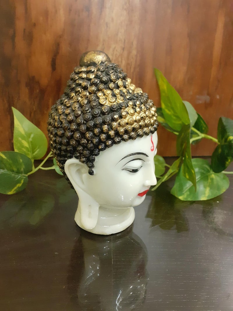 AFTERSTITCH Buddha Face Statues for Living Room Buddha Idols for Home Decoration Big Size Murti of Lord Gautam Buddh Showpiece Garden Fountain Decorative Items Figurine Door Entrance Gift - Image 4