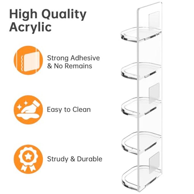 NiHome 2Pcs Clear Acrylic Pod Holders Compatible With Ninja Thirsti Drops, Durable Thick Acrylic Wall Or Machine Mounted Storage Racks With Nano Adhesive, Space-Saving Design Easy Flavor Organization - Image 3