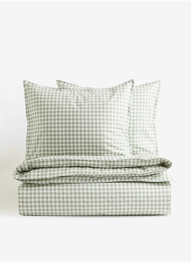 H&M Patterned Double/King Size Duvet Cover Set