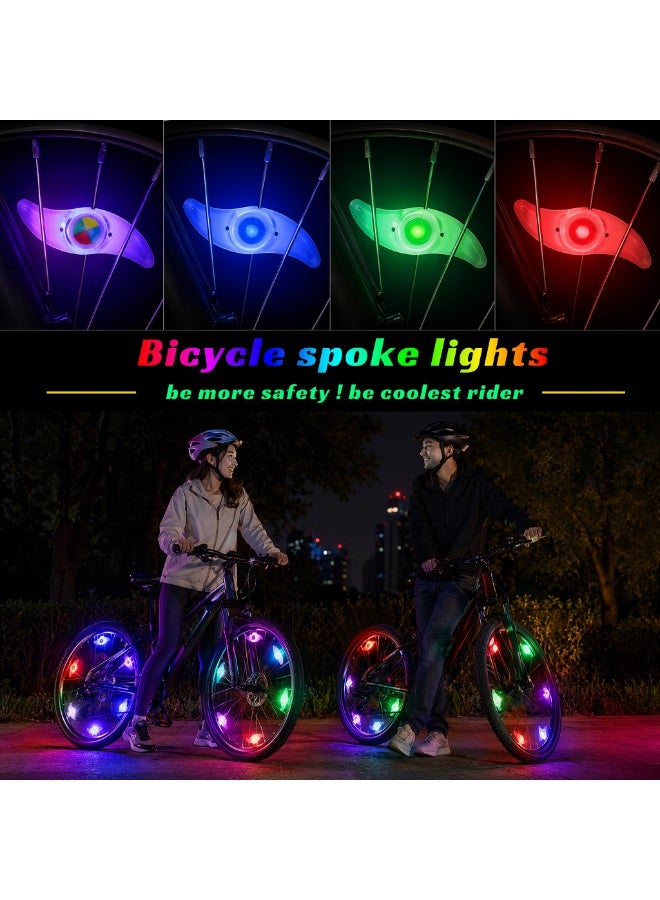 4 Pack Bike Spoke Lights, LED Bike Wheel Lights Keep Safe Decorations with 3 LED Flash Modes - Image 4