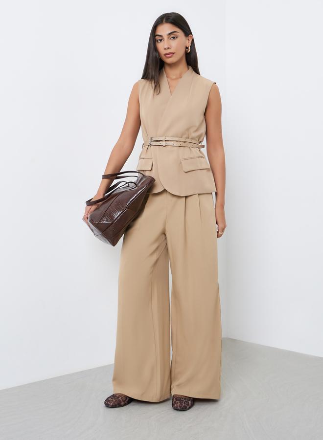 ستايلي جيليه بلا أكمام مع حزام - Image 2