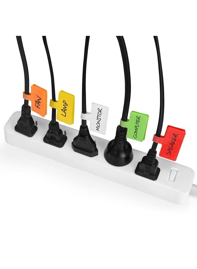 Trilancer Cable Cord Labels Large Size, for Organizing Wires and Identification, Multicolored Handwriting Cable Tags, Reusable with Multiple Uses - 24 PCS - Image 4