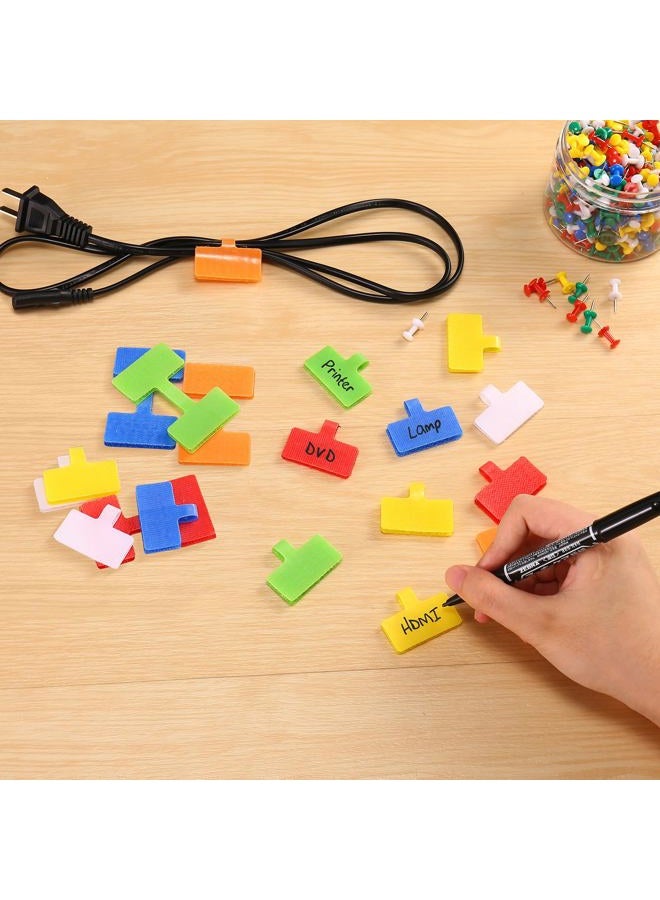 Trilancer Cable Cord Labels Large Size, for Organizing Wires and Identification, Multicolored Handwriting Cable Tags, Reusable with Multiple Uses - 24 PCS - Image 2