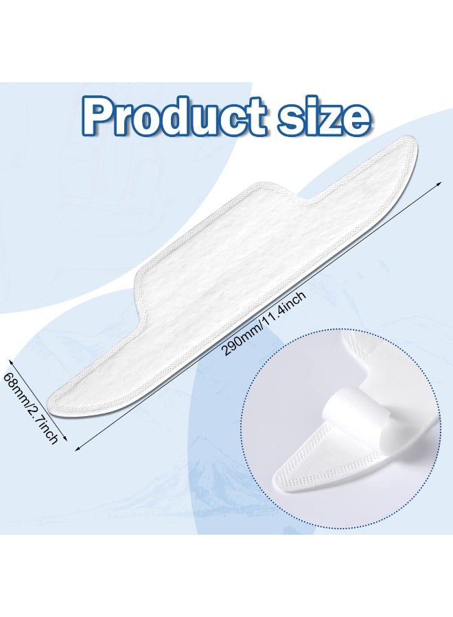 50 جهاز كمبيوتر شخصي قبعة عرق بطانة دروع امتصاص الوسادة يمنع البقع حماية الفرق لمدة واحدة طوق حماية عرق الوسادات البيسبول الغولف قبعة الرجال النساء (الأبيض) - Image 2