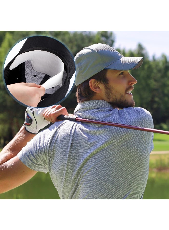 50 جهاز كمبيوتر شخصي قبعة عرق بطانة دروع امتصاص الوسادة يمنع البقع حماية الفرق لمدة واحدة طوق حماية عرق الوسادات البيسبول الغولف قبعة الرجال النساء (الأبيض) - Image 5