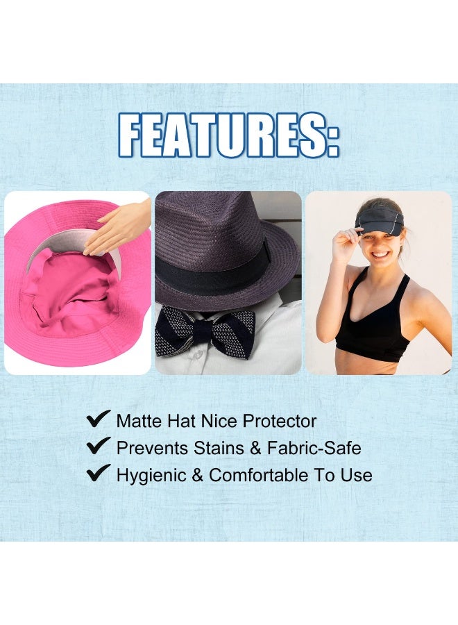 50 جهاز كمبيوتر شخصي قبعة عرق بطانة دروع امتصاص الوسادة يمنع البقع حماية الفرق لمدة واحدة طوق حماية عرق الوسادات البيسبول الغولف قبعة الرجال النساء (الأبيض) - Image 4