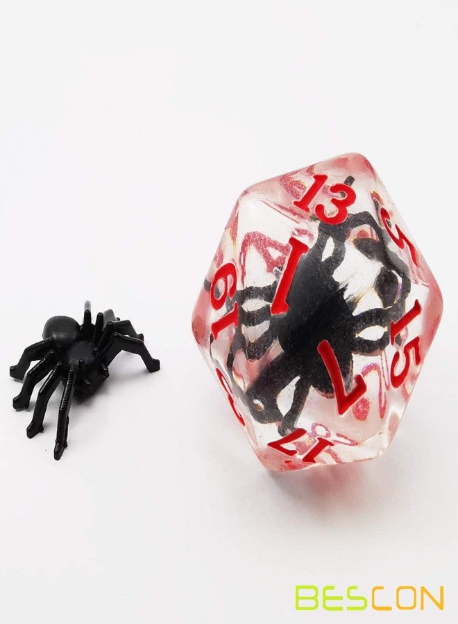 Bescon Novelty Spider Polyhedral Dice Set, Black Spider RPG Dice Set of 7 - Image 5