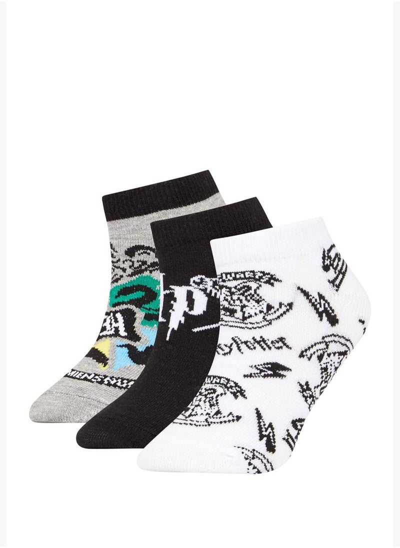 DeFacto 3 Pack Boy Harry Potter Licenced Low Cut Socks  - Image 1