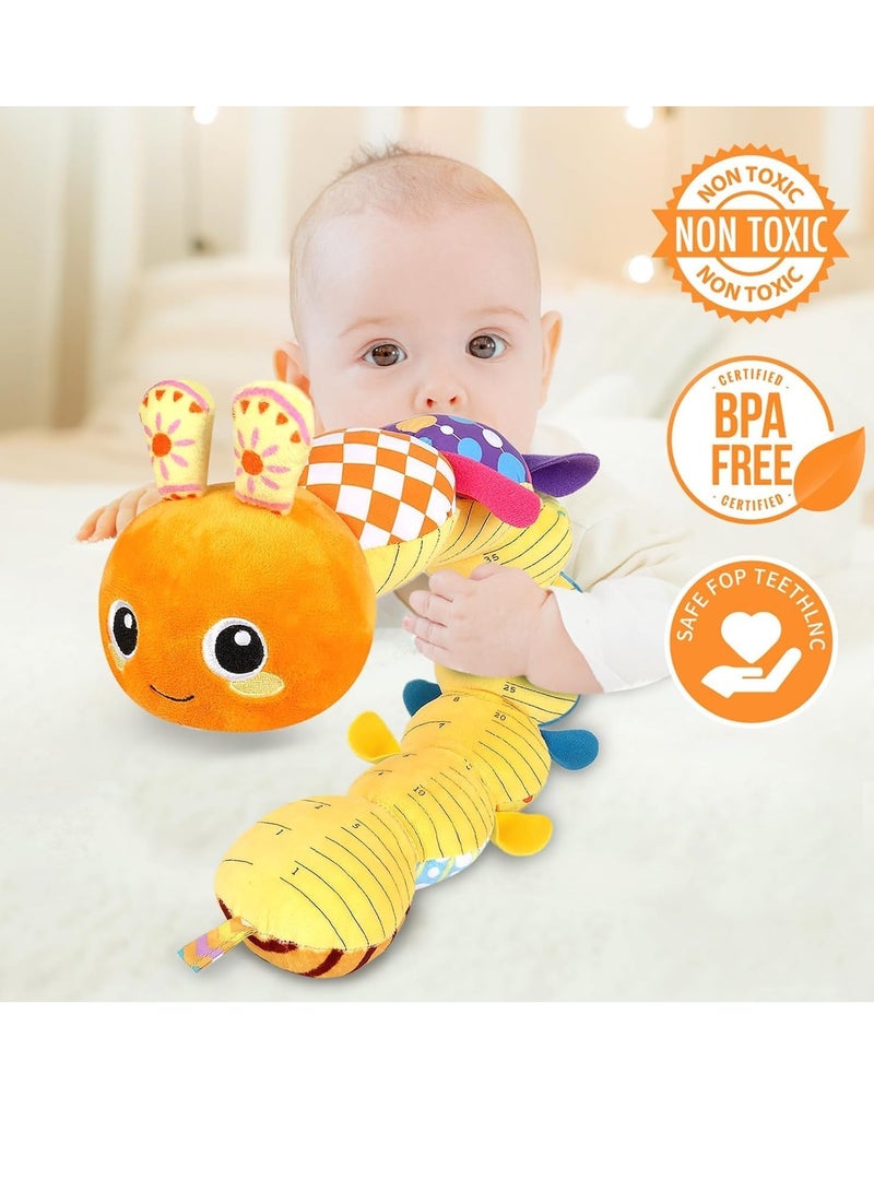 Raxoom Baby Toys 0 to 12 Months, Musical Stuffed Animal Toys for 0-3-6-12 Months, Soft Sensory Toys with Crinkle and Rattles, Infant Tummy Time Toys for Newborn Boys Girls, Caterpillar - Image 5