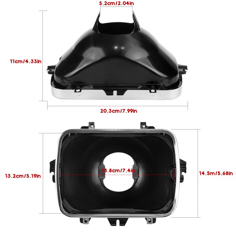 BHB 2P Headlight Mounting Bucket Kit 5x7 Compatible with 42437 Headlamp Mounting Replacement for Chevrolet Express GMC Cadillac Pontiac Oldsmobile Buick Savana 1500 2500 3500 Safari Yukon Topkick - Image 2