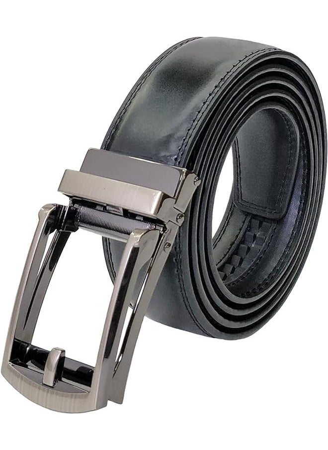 Mens Autolock Leather Belt - Ratchet Dress Belt with Auto Lock for Perfect Fit (34, Pin Look - Black) - pzsku/Z0382C3C7FA6CE58F0B62Z/45/_/1696694207/967844ec-e44b-41ce-aa7d-92958163f2de