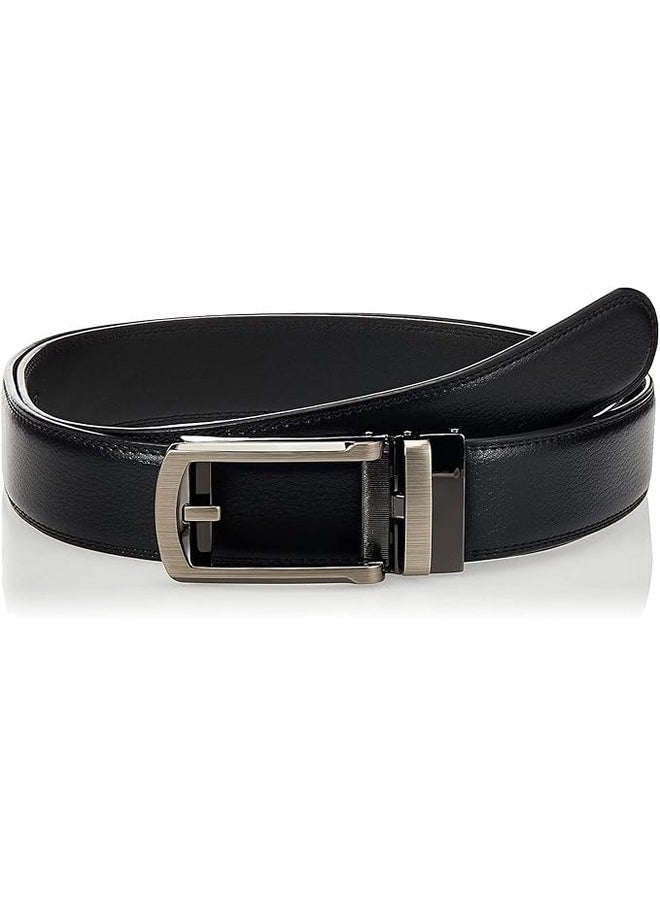 Mens Autolock Leather Belt - Ratchet Dress Belt with Auto Lock for Perfect Fit (34, Pin Look - Black) - pzsku/Z0382C3C7FA6CE58F0B62Z/45/_/1696694208/56184db5-605b-4b05-a7b3-2b185025542b