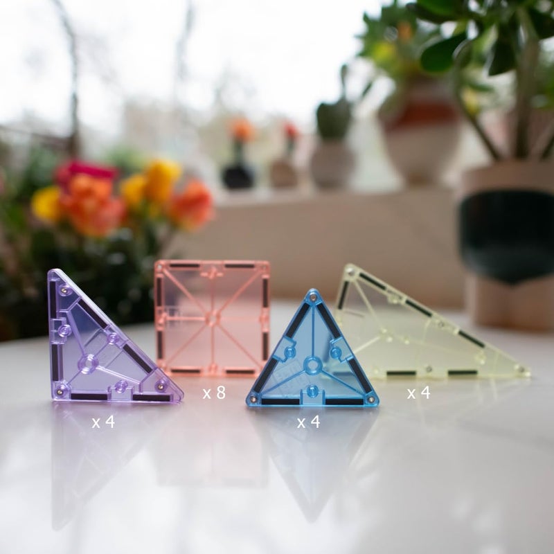 Magna-Tiles Color Shop Pastel 20-Piece Magnetic Construction Set, The Original Magnetic Building Brand - Image 2