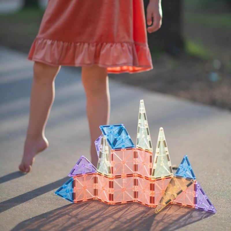 Magna-Tiles Color Shop Pastel 20-Piece Magnetic Construction Set, The Original Magnetic Building Brand - Image 5