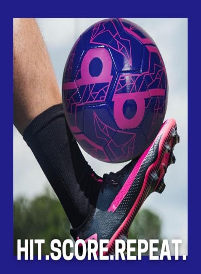 Aivin Blue-Pink Football | Premium PU Material | Textured Grip Surface | Reinforced Stitch Construction | Durable Outdoor Football for Firm Ground Play - Image 4