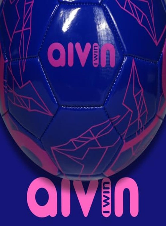 Aivin Blue-Pink Football | Premium PU Material | Textured Grip Surface | Reinforced Stitch Construction | Durable Outdoor Football for Firm Ground Play - Image 3