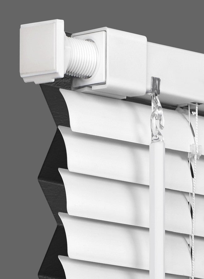 LazBlinds ستائر LazBlinds اللاسلكية المصنوعة من الفينيل، مقاس 1 بوصة، سهلة التركيب بدون أدوات أو مثقاب، توفر تعتيمًا كاملاً للنوافذ الداخلية، وتحجب الضوء تمامًا، مقاس 26 بوصة عرضًا × 48 بوصة ارتفاعًا، لون أبيض. - Image 2