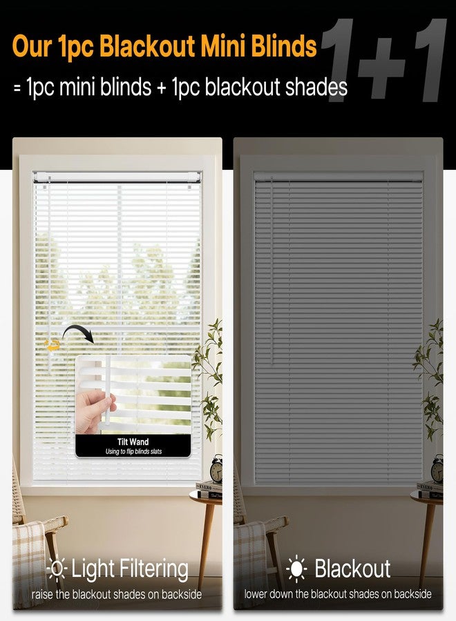 LazBlinds ستائر LazBlinds اللاسلكية المصنوعة من الفينيل، مقاس 1 بوصة، سهلة التركيب بدون أدوات أو مثقاب، توفر تعتيمًا كاملاً للنوافذ الداخلية، وتحجب الضوء تمامًا، مقاس 26 بوصة عرضًا × 48 بوصة ارتفاعًا، لون أبيض. - Image 3
