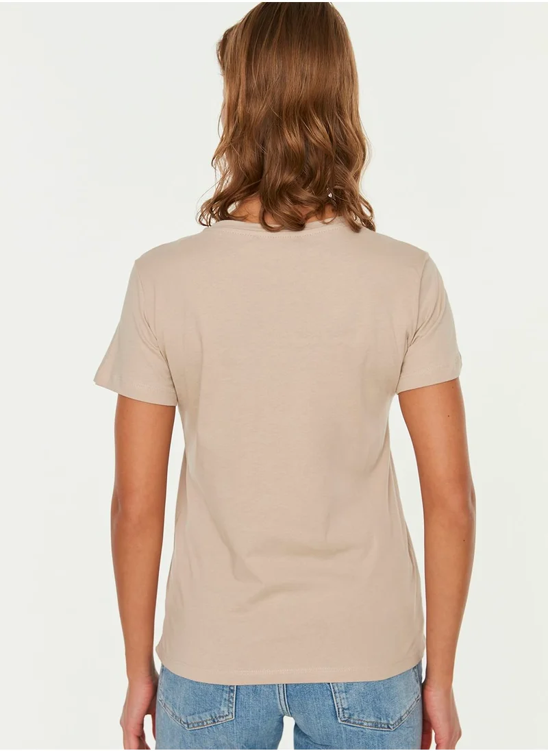 trendyol Round Neck Printed T-Shirt