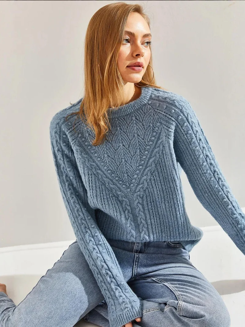 بيانكو لوتشي كنزة سميكة بياقة دائرية بنقشات لوتشي