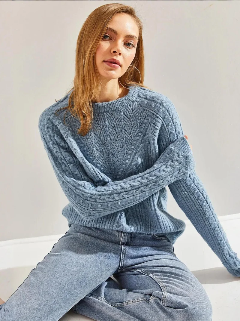 بيانكو لوتشي كنزة سميكة بياقة دائرية بنقشات لوتشي