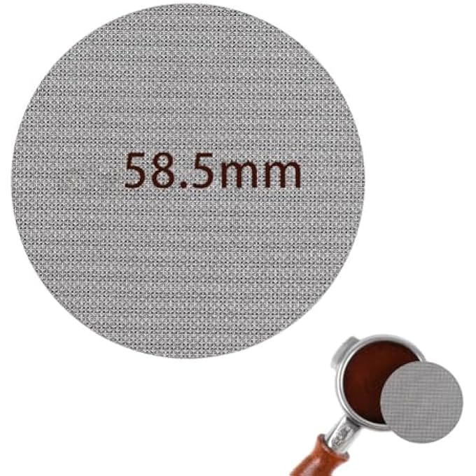 غنافوتو فلتر قهوة قابل لإعادة الاستخدام من الفولاذ المقاوم للصدأ بسُمك 17 مم، مقاس 585 مم، لسلة فلتر القهوة لماكينة إسبريسو كافيتيير فضية اللون، مقاس 585 مم - Image 2