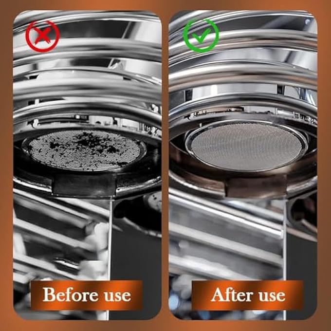 غنافوتو فلتر قهوة قابل لإعادة الاستخدام من الفولاذ المقاوم للصدأ بسُمك 17 مم، مقاس 585 مم، لسلة فلتر القهوة لماكينة إسبريسو كافيتيير فضية اللون، مقاس 585 مم - Image 4