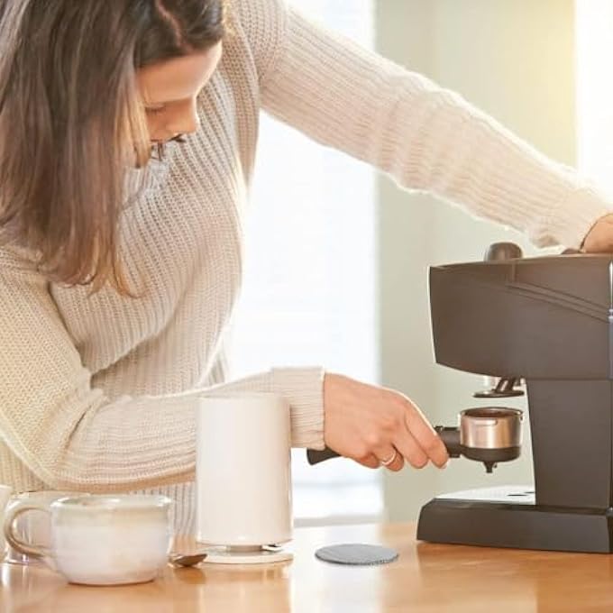 غنافوتو فلتر قهوة قابل لإعادة الاستخدام من الفولاذ المقاوم للصدأ بسُمك 17 مم، مقاس 585 مم، لسلة فلتر القهوة لماكينة إسبريسو كافيتيير فضية اللون، مقاس 585 مم - Image 3