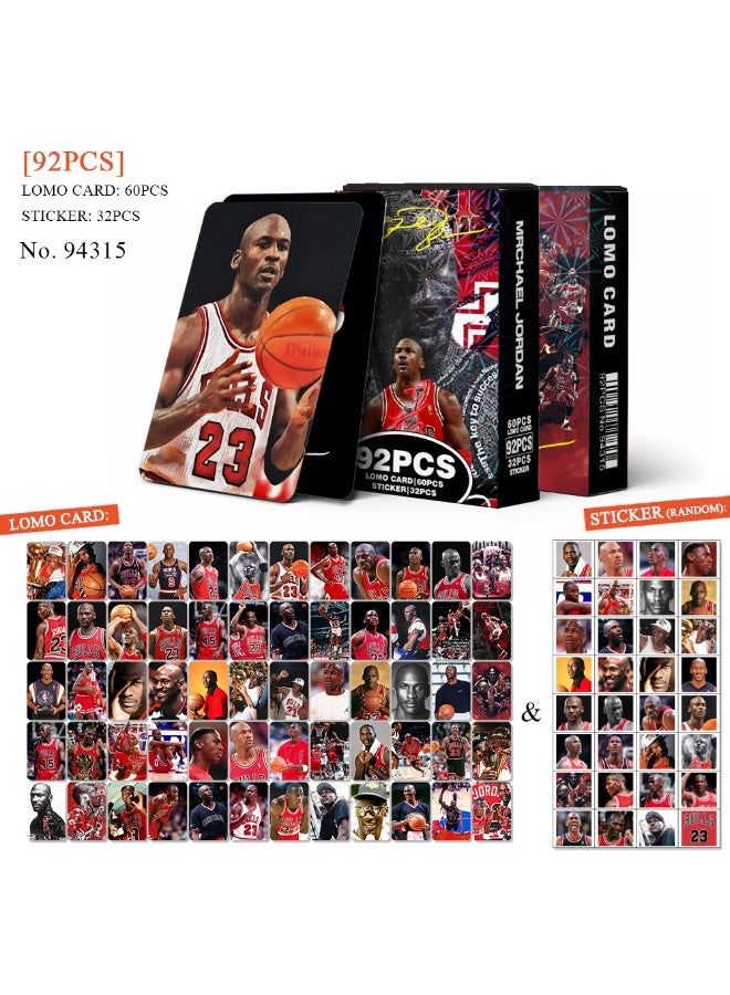 NIBEMINENT 92 Pcs Basketball Player Michael Jordan Lomo Cards Card For Fans Collection Gifts - Image 1