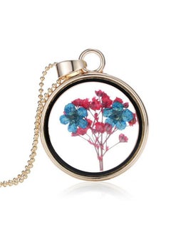 Natural Dried Flower Locket Necklace