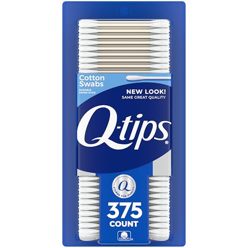 Q-tips Cotton Swabs For Hygiene and Beauty Care Original Cotton Swab Made With 100% Cotton 375 Count - Image 1