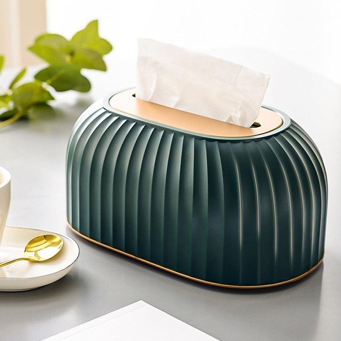 TISSUE BOX WOODEN COVER TOILET PAPER BOX SOLID WOOD NAPKIN HOLDER SIMPLE STYLISH HOME CAR KITCHEN TISSUE CASE PAPER DISPENSER GREEN