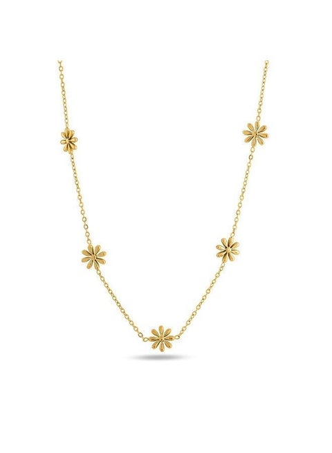 PALMONAS Daisy Flower Necklace for Women | 18K Gold Plated, Waterproof & Anti-Tarnish
